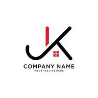 Initial Letter JK Logo Design Template. vector