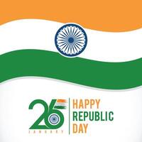 Illustration of Happy Indian Republic day celebration poster or banner background. Illustration vector