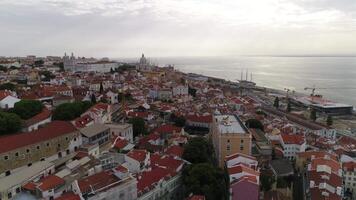 Lissabon Portugal Antenne Aussicht video