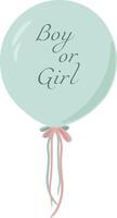 mint balloon for gender reveal party boy or girl vector