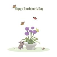 leaflet on Gardener's Day2 vector