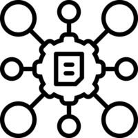 Black line icon for framework vector