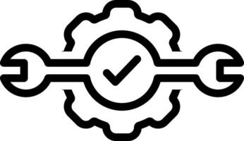 Black line icon for service mark vector