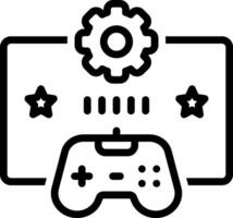 Black line icon for gamification vector