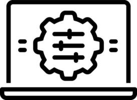 Black line icon for tweak vector