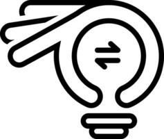 Black line icon for sharing idea vector