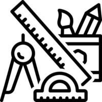 Black line icon for geometry vector