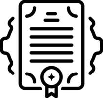 Black line icon for patent vector