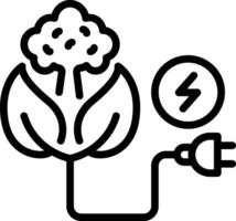 Black line icon for biomass vector
