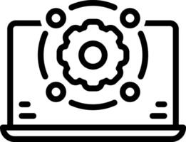 Black line icon for development vector