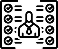 Black line icon for responsibility vector