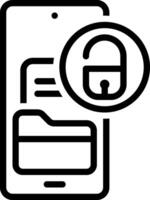 Black line icon for give permission vector