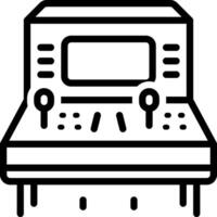 Black line icon for arcade games vector