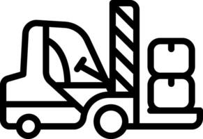 Black line icon for material handling vector