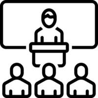 Black line icon for presentation vector