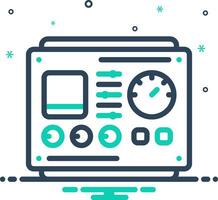 Mix icon for control panel vector