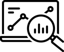 Black line icon for analysis vector