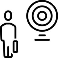 Black line icon for aim vector