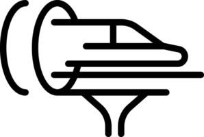 Black line icon for hyperloop vector