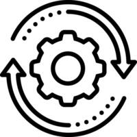 Black line icon for optimization vector