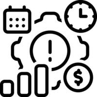 Black line icon for manage vector