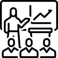 Black line icon for presentation vector