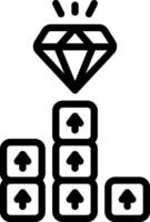 Black line icon for values vector