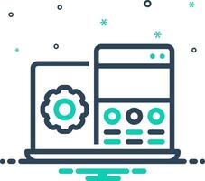 Mix icon for development vector
