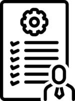 Black line icon for task vector