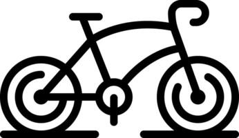 Black line icon for bicycle vector