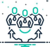 Mix icon for team building vector