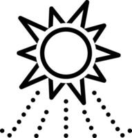 Black line icon for sunlight vector