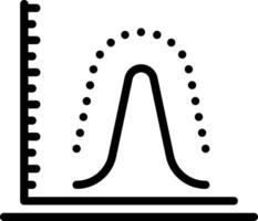 negro línea icono para probabilidad vector