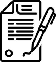 Black line icon for agreement vector
