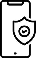 Black line icon for protection vector