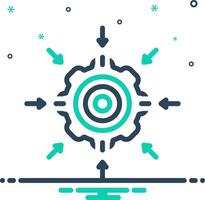 Mix icon for goal setting vector
