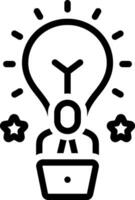 Black line icon for creator vector