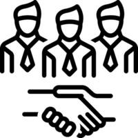 Black line icon for diversity vector