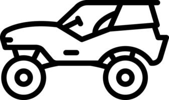 Black line icon for buggy vector