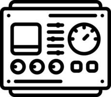 Black line icon for control panel vector