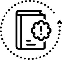 Black line icon for guide vector