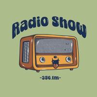 radio illustration vintage vector