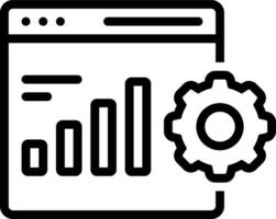 Black line icon for set up vector