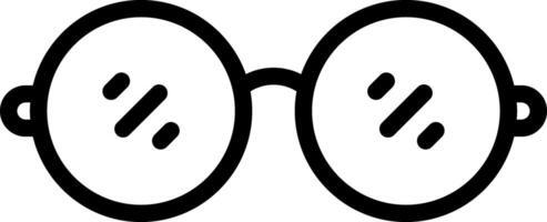 Black line icon for glasses spec vector