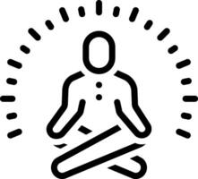 Black line icon for mindfulness vector