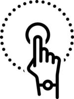 Black line icon for gesture vector