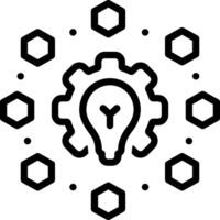 Black line icon for idea generation vector