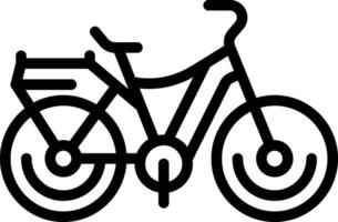 Black line icon for bike vector