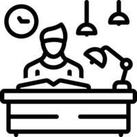 Black line icon for study vector