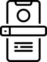 Black line icon for prefix vector